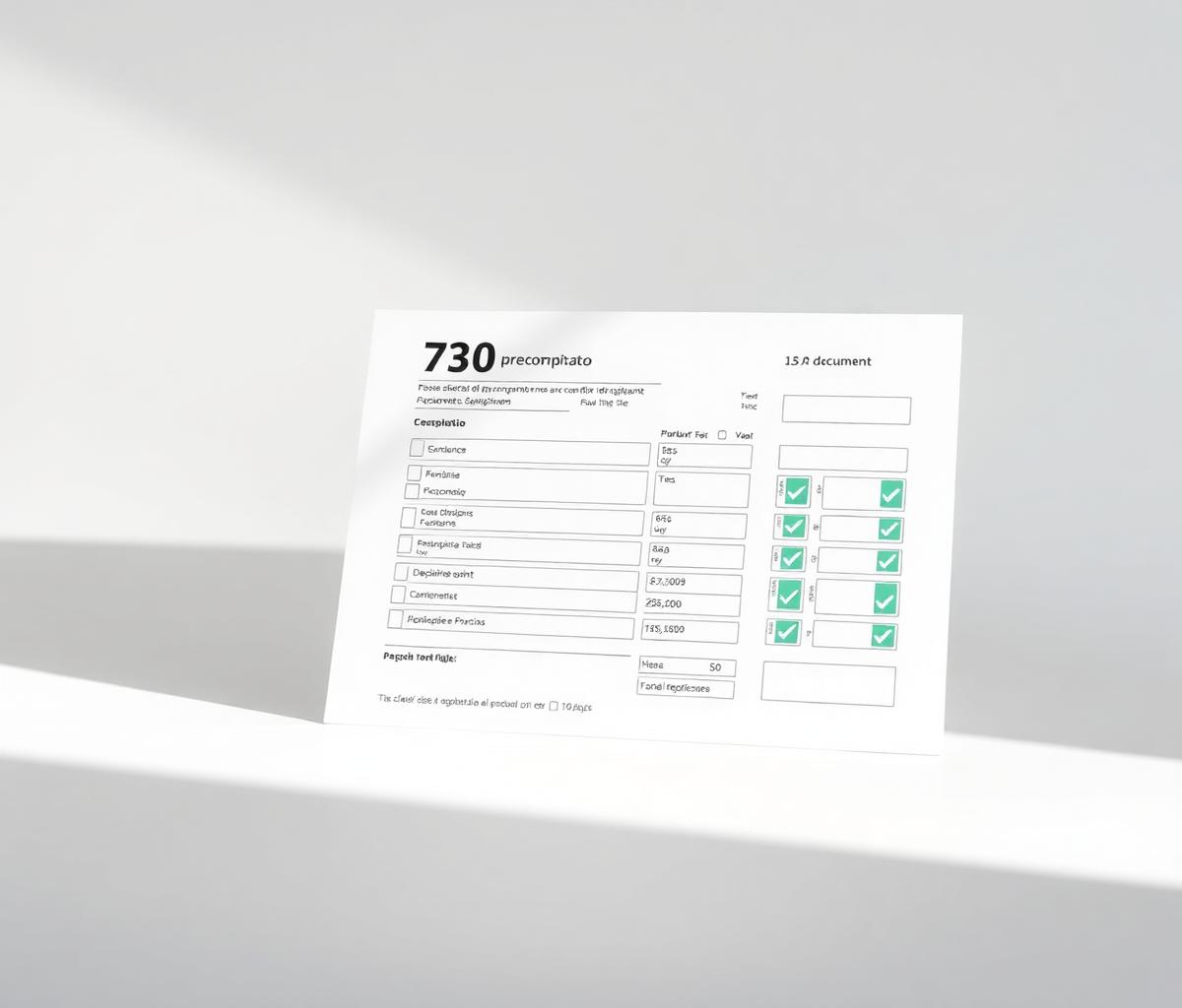 Anteprima 730 precompilato compilato correttamente